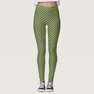 Mardi Gras Chequered Leggings