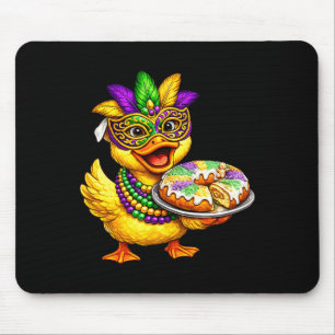 Mardi Gras Chick Yellow Duckling Duck Mask King Ca Mouse Pad