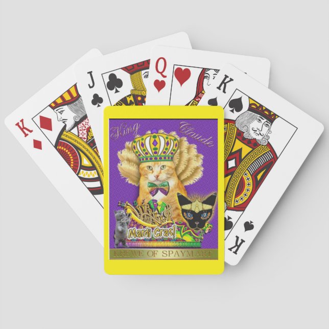Mardi Gras Claude Playing Cards (Back)