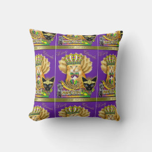 Mardi Gras Claude Throw Pillow