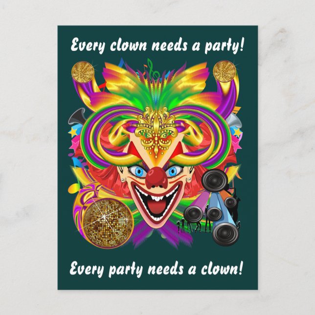 Mardi Gras Clown View Notes please (Front)