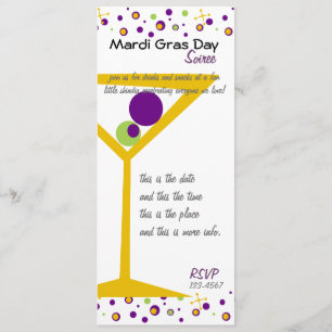 Mardi Gras Cocktails Invitation