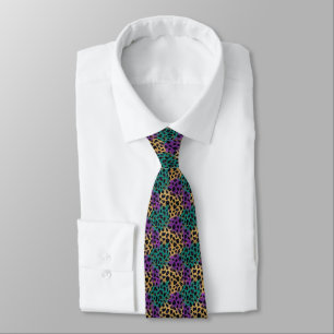 Mardi Gras Color Pattern  Tie