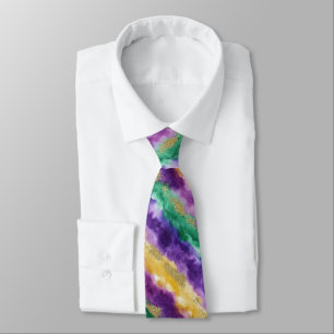 Mardi Gras Color Pattern  Tie