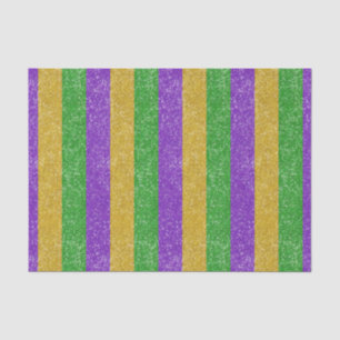 Mardi Gras Colours Glitter Stripe Bling Tissue Paper