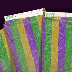 Mardi Gras Colours Horizontal Stripe Fabric