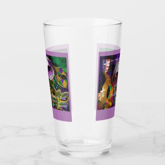Mardi Gras Commemorative Glass Tumbler #1 (Right)