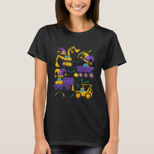 Mardi Gras Construction Truck Cute Vehicle Boys Ki T-Shirt