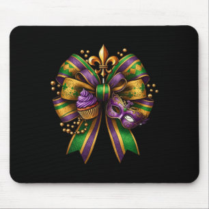Mardi Gras Coquette Bow 1 Mouse Pad