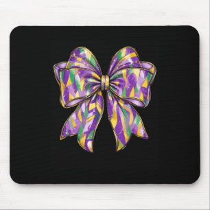 Mardi Gras Coquette Bow 2 Mouse Pad