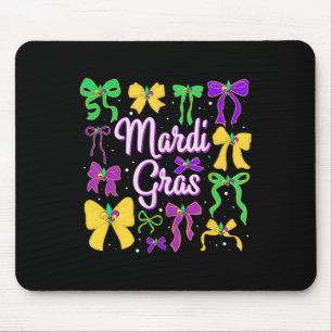 Mardi Gras Coquette Bow Celebrate New Orleans Wome Mouse Pad