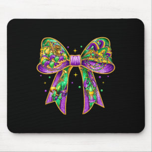 Mardi Gras Coquette Bow Fat Tuesday New Orleans Wo Mouse Pad