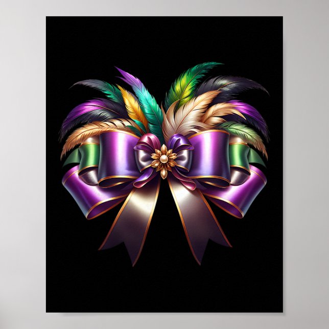 Mardi Gras Coquette Bow New Orleans Coquette Bow M Poster (Front)