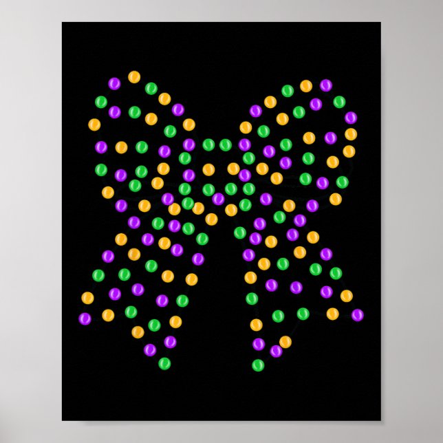 Mardi Gras Coquette Bow New Orleans Coquette Bow M Poster (Front)