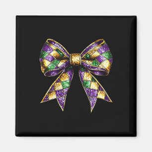 Mardi Gras Coquette Bow New Orleans Fat Tuesday Wo Magnet