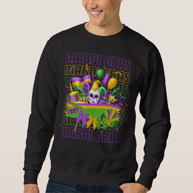 MARDI GRAS Coquette Masqerade Sweatshirt (Front)