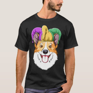 Mardi Gras Corgi Carnival Hat Corgi T-Shirt