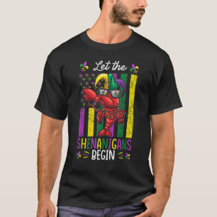 Mardi Gras Costume Dab Crawfish Shenanigans Kids T T-Shirt