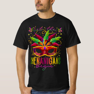 Mardi Gras Costume Let The Shenanigans Begin Mask T-Shirt