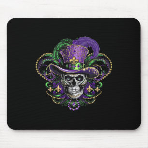 Mardi Gras Costume Sugar Skull Carnival Halloween Mouse Pad