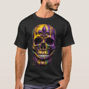 Mardi Gras Costume Sugar Skull Carnival Halloween T-Shirt