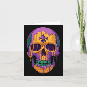 Mardi Gras Costume Sugar Skull Carnival New Orlean Card