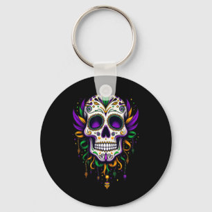 Mardi Gras Costume Sugar Skull Carnival New Orlean Key Ring