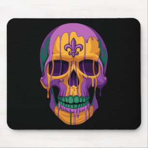 Mardi Gras Costume Sugar Skull Carnival New Orlean Mouse Pad
