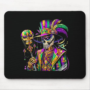 Mardi Gras Costume Sugar Skull Carnival New Orlean Mouse Pad