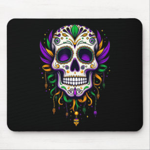 Mardi Gras Costume Sugar Skull Carnival New Orlean Mouse Pad
