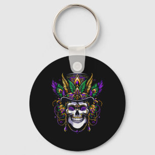 Mardi Gras Costume Sugar Skull Carnival Party  Key Ring