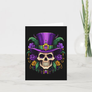 Mardi Gras Costume Sugar Skull Carnival Party Men Card