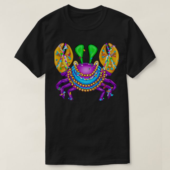 Mardi Gras Crab 4 TShirt (Design Front)