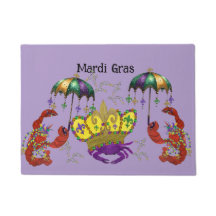 Mardi Gras crawfish and king crab festive