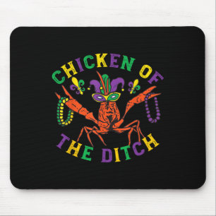 Mardi Gras Crawfish Chicken Of The Ditch Retro Par Mouse Pad