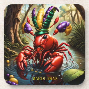Mardi Gras Crawfish Coaster