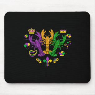 Mardi Gras Crawfish Happy Mardi Gras 2025 Matching Mouse Pad