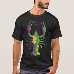 Mardi Gras Crawfish Jester hat Bead New Orleans T-Shirt
