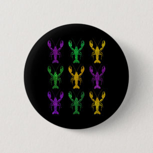 Mardi Gras Crawfish Party Parade Costume Men Women 6 Cm Round Badge