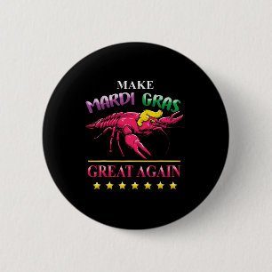 Mardi Gras Crawfish Trump Republican New Orleans L 6 Cm Round Badge
