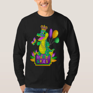 Mardi Gras Crocodile Alligator Lover New Orleans L T-Shirt