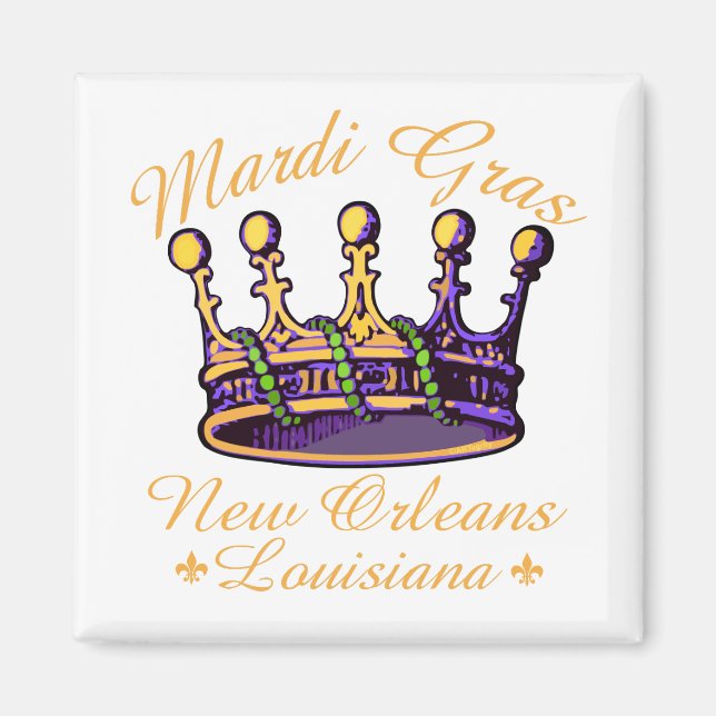 Mardi Gras Crown Magnet (Front)
