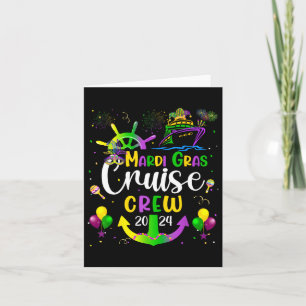 Mardi Gras Cruise 2024 Ship Family Matching Trip N Card