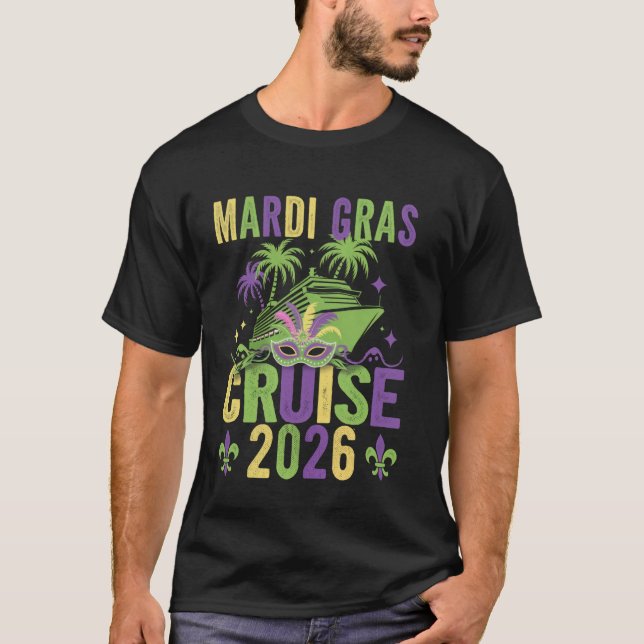 Mardi Gras Cruise 2026 NOLA Matching Family Cruise T-Shirt (Front)