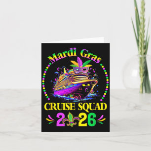 Mardi Gras Cruise 2026 Ship Family Matching Trip Card