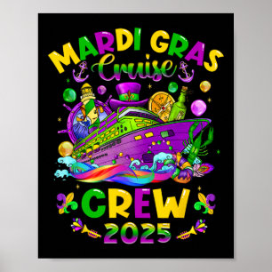 Mardi Gras Cruise Crew 2025 Family Matching Vacati Poster