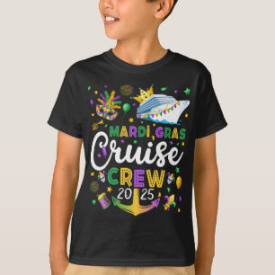 Mardi Gras Cruise Crew 2025 Matching Boy T-Shirt