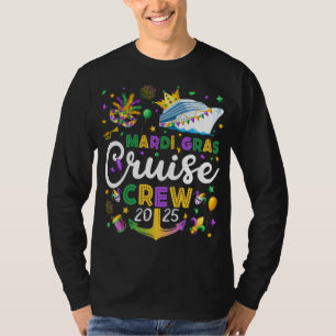 Mardi Gras Cruise Crew 2025 Matching Men LS T-Shirt