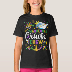 Mardi Gras Cruise Crew Matching Girl T-Shirt