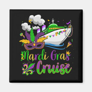 Mardi Gras Cruise Cruising Mask Cruise Ship Party Magnet
